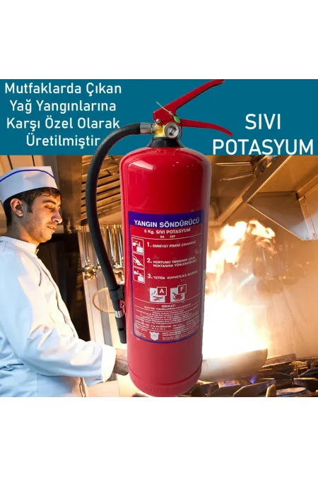 6 Kg lık Potasyum Yangın Tüpü