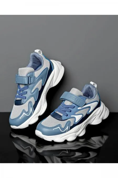 Unisex Çocuk Günlük Spor Ayakkabı - FİLET - İndigo-Beyaz-Lacivert Unisex Çocuk Günlük Spor Ayakkabı - FİLET - İndigo-Beyaz-Lacivert