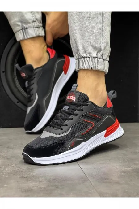 Yeni Sezon Erkek Spor Ayakkabı & OUTDOOR - 1700 - Siyah-Kırmızı Yeni Sezon Erkek Spor Ayakkabı & OUTDOOR - 1700 - Siyah-Kırmızı