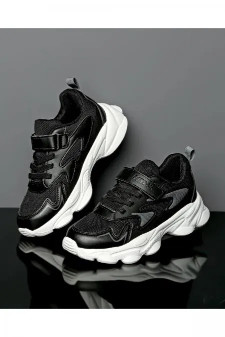 KIDS Unisex Çocuk Günlük Spor Ayakkabı - FİLET - Siyah Füme KIDS Unisex Çocuk Günlük Spor Ayakkabı - FİLET - Siyah Füme